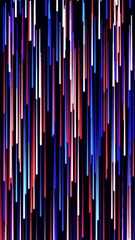 Fototapete - Rain animation background with stripes. Motion. Colorful cyber rain on black background. Multi-colored lines create modern rain background. Rewind