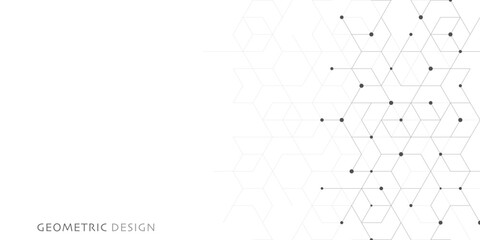 Poster - Abstract vector background with simple geometric figures and dots. Graphic design element and polygonal shape pattern