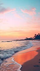 Poster - Beach wallpaper shoreline outdoors horizon.