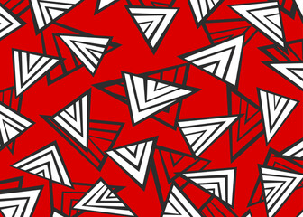Poster - Abstract background with seamless irregular overlapping triangle lines pattern