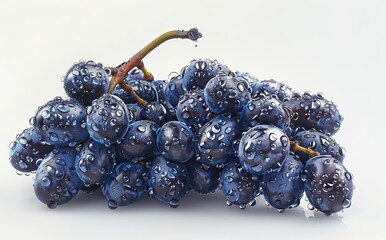 Wall Mural - A bunch of fresh blue grapes 