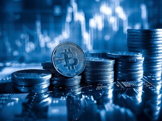 Poster - Exchange of financial stocks and business reports as a background concept