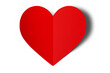 © คเณศ จันทร์งาม - Red origami paper heart isolated on transparent background.