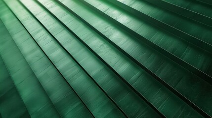 Abstract close-up of green pleated texture, creating a striking pattern and structured lines. Perfect for backgrounds, design, and creative projects.
