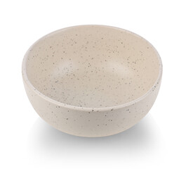 Poster - Ceramic Stoneware White Speckled bowl on white background