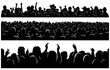 © Yurals Art - Silhouettes set of crowd audience at a concert, cinema, music show, conference, in a theater.