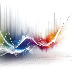 Wall Mural - dynamic line graph depicting rise and fall