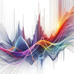 Wall Mural - dynamic line graph depicting rise and fall