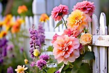 Sticker - flowers in a garden, outdoor garden