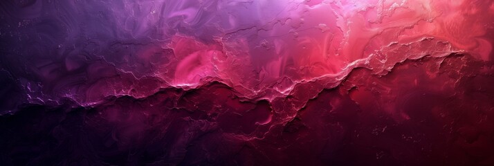 Poster - Abstract red and purple gradient background with grainy texture. Painting in the style of Texture.