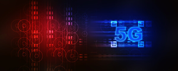 Poster - 2d rendering 5G Network 5G Connection
