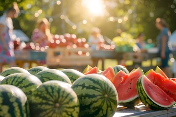 Wall Mural - Watermelon Market Stall