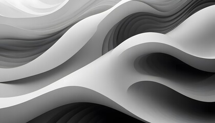 Poster - White abstract white background texture minimalist white wave text for your design. Gradient White Abstract Design Background