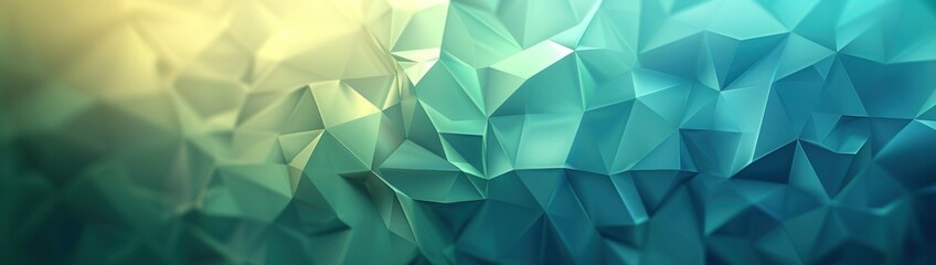 Wall Mural - Abstract Green and Blue Geometric Pattern