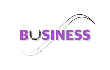 Poster - Parola BUSINESS  con sfondo colorato gradiente