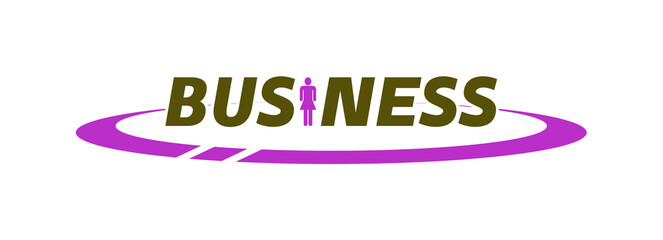 Poster - Parola BUSINESS  con sfondo colorato gradiente