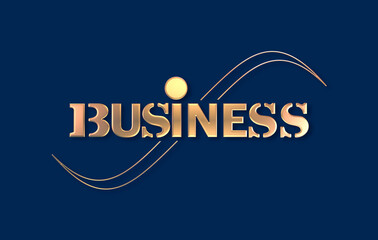 Poster - Parola BUSINESS  con sfondo colorato gradiente