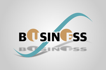 Poster - Parola BUSINESS  con sfondo colorato gradiente