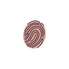 Wall Mural - Fingerprint icon. Evidence, identity, detection. Justice concept. Vector illustration can be used for topics like forensics, technology, security