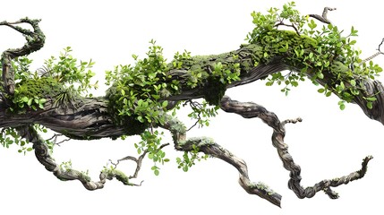 Wall Mural - Twisted Branch with Lush Foliage
