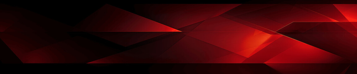 Wall Mural - Modern Luxury Black Red Geometric Background with 3D Effect and High Contrast for Web Banners