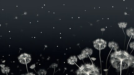 Wall Mural - dandelion in the wind