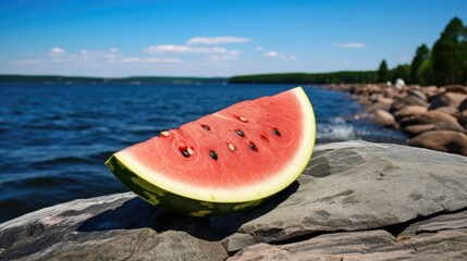 Sticker - watermelon on the beach