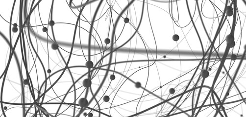 Fototapete - network shape. Abstract 3D render