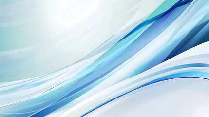 Wall Mural - Futuristic Abstract Wave Pattern in Light Blue and White