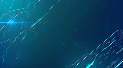 Wall Mural - Futuristic Tech Circuit Background in Teal and Blue