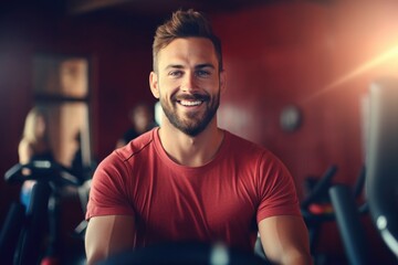 Wall Mural - person doing exercise at gym. fitness concept