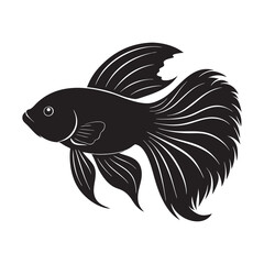 Wall Mural - betta bass fish vector design illustration with