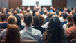 © Vicky - group of people audience at modern hall business event. Press news conference presentation exhibition briefing seminar workshop convention forum summit training learning university class study lecture