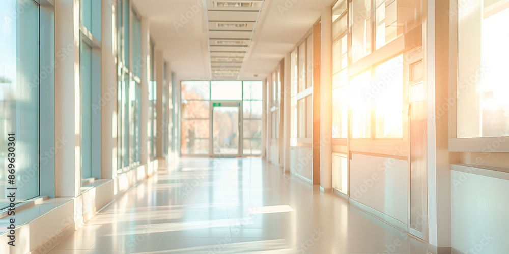 Blurred background of an office, educational or medical institution ...