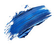 © Asier - Blue paint brush stroke with texture, isolated on white.