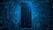 © MdArif - High-tech digital illustration of smartphone design with blueprint style and blue color scheme