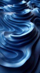 Poster - Blue abstract waves background creating a dynamic and modern design