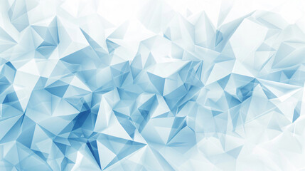 Fototapete - Abstract background with blue and white low poly shapes, 3D rendering. Modern geometric wallpaper design in the style of for business presentation cover or poster template.


