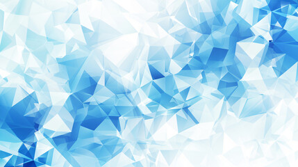 Poster - Abstract background with blue and white low poly shapes, 3D rendering. Modern geometric wallpaper design in the style of for business presentation cover or poster template.


