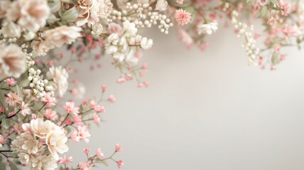 Poster - A white background with a pink flowery border