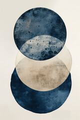 Poster - Minimalist abstract art print. Watercolor wall art. Modern painting. Created with Generative AI technology
