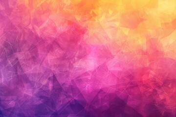 Wall Mural - Vivid Spectrum: A vibrant gradient of purple, pink, red, yellow, and orange forms a textured background with subtle noise, perfect for a dynamic web banner design with geometric elements.