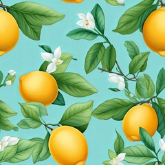 Wall Mural - Lemon patterns wallpaper