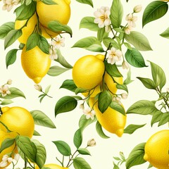 Wall Mural - Lemon patterns wallpaper