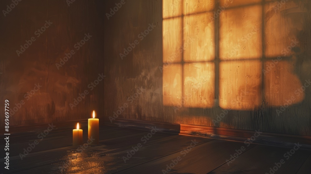 Candlelit Calm A quiet room with flickering candles and soft shadows 4K ...