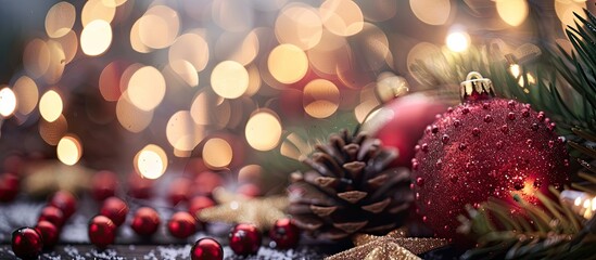 Aufkleber - Christmas decoration with a copy space image.