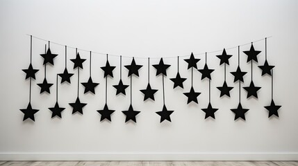 Sticker - wall hanging with black stars