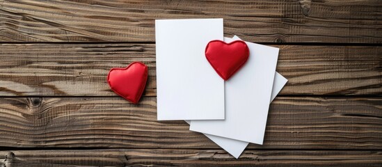 Poster - white paper with hearts providing copy space image.
