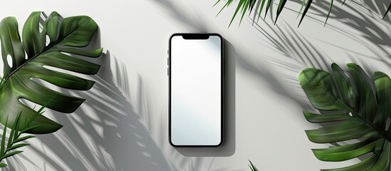 Aufkleber - Smartphone with a blank white screen for copy space image.