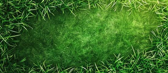 Poster - Green grass background with copy space image.